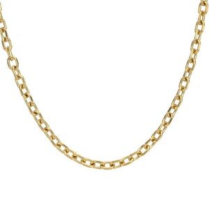 18K Gold Plated Cable Link Necklace*Cable Chain*Best Gold Linked Chain*ZX